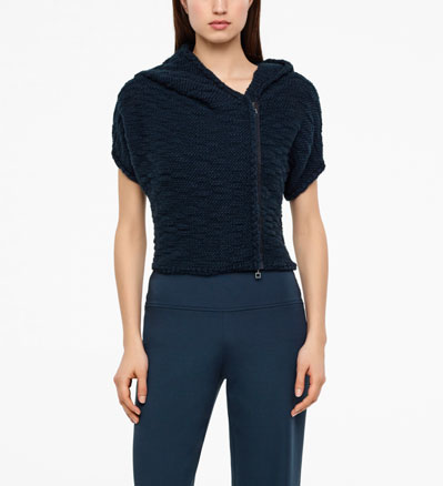 Sarah Pacini SHORT SEERSUCKER CARDIGAN Front