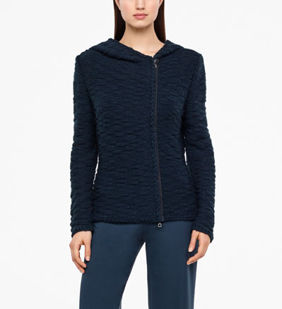 Sarah Pacini CARDIGAN LONG - EFFET SEERSUCKER De face