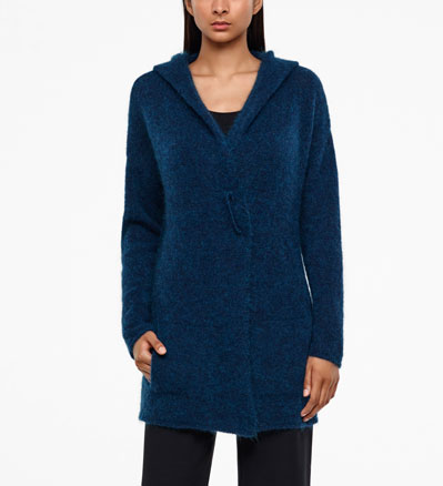 Sarah Pacini MOHAIR-MERINO CARDIGAN - FULL SLEEVES Front