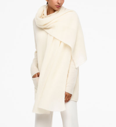 Sarah Pacini MOHAIR-MERINO SJAAL Voorzijde
