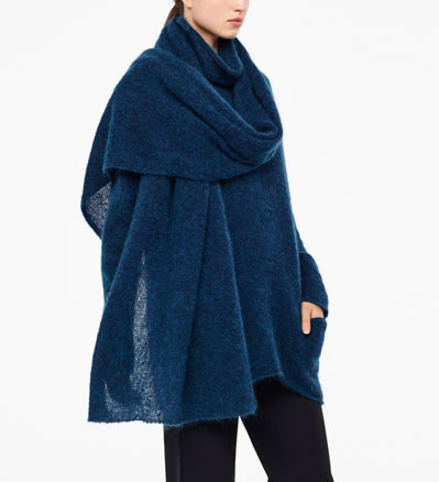 Sarah Pacini MOHAIR-MERINO SCARF Front