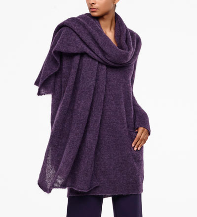 Sarah Pacini ÉCHARPE MOHAIR De face