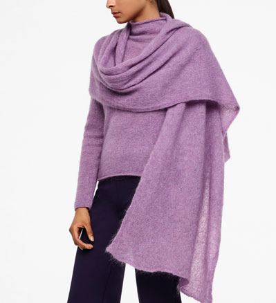 Sarah Pacini MOHAIR-MERINO SCARF Front