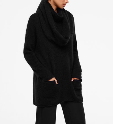 Sarah Pacini MOHAIR-MERINO-KRAGEN Vorne