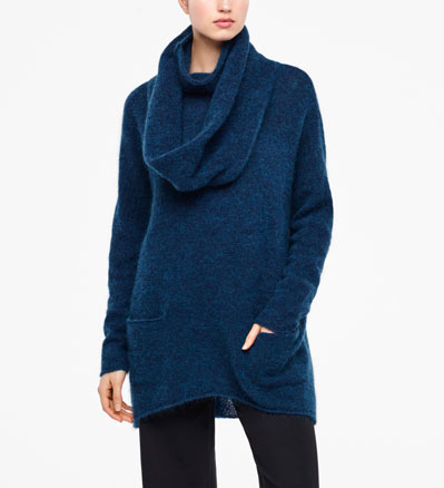 Sarah Pacini MOHAIR-MERINO-KRAGEN Vorne