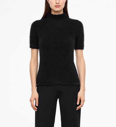 Sarah Pacini PULL COL MONTANT - EFFET BIJOU De face