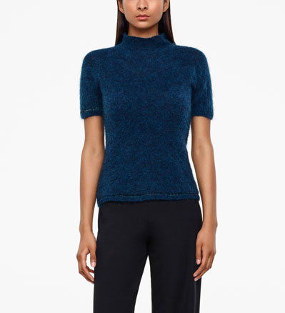 Sarah Pacini PULL COL MONTANT - EFFET BIJOU De face