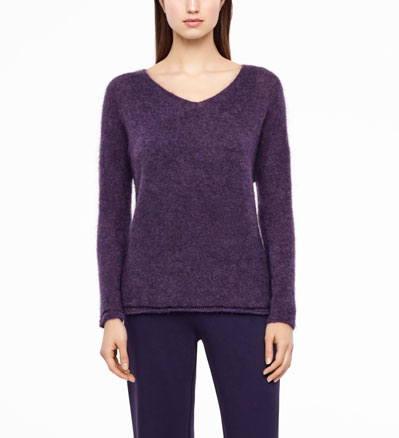 Sarah Pacini MOHAIR-MERINO-SWEATER - SCHIMMERNDER STRICK Vorne