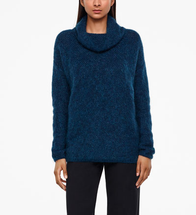 Sarah Pacini MOHAIR-MERINO-SWEATER - SCHIMMERNDER STRICK Vorne