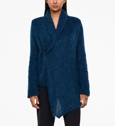 Sarah Pacini MOHAIR-MERINO-CARDIGAN - SCHIMMERNDER STRICK Vorne