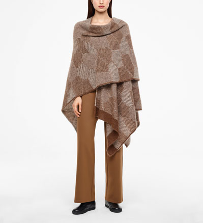 Sarah Pacini PONCHO - WABEN-JACQUARD Vorne