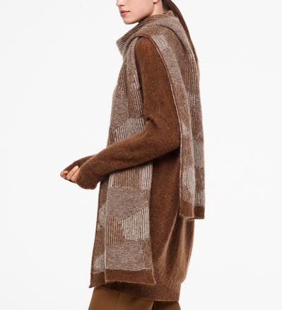 Sarah Pacini SJAAL - HONINGRAAT JACQUARD Voorzijde