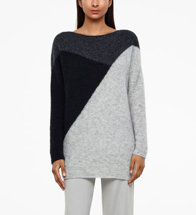 Sarah Pacini COLORBLOCK-SWEATER - LANGE ÄRMEL Vorne