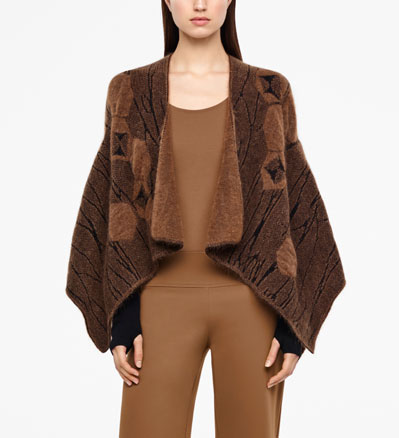 Sarah Pacini JACQUARD-PONCHO - VERSTECKTE ÄRMEL Vorne