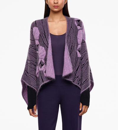 Sarah Pacini JACQUARD PONCHO - VERBORGEN MOUWEN Voorzijde
