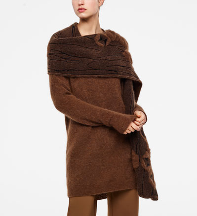 Sarah Pacini JACQUARD SJAAL Voorzijde