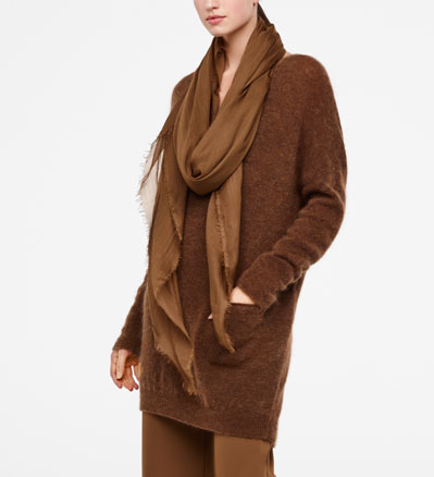 Sarah Pacini HALSDOEKSJAAL - GERAFELDE RANDEN Voorzijde