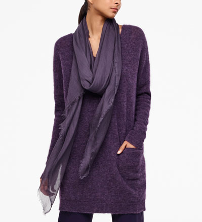 Sarah Pacini ÉCHARPE - FRANGES COURTES De face