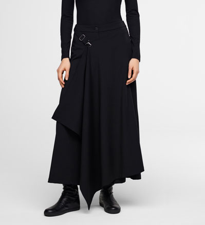Sarah Pacini SKIRT-PANTS - WOOL GABARDINE Front