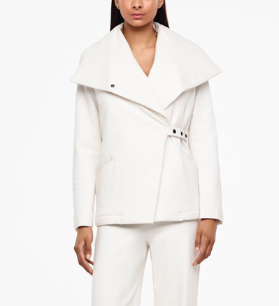 Sarah Pacini JERSEY-MANTEL Vorne