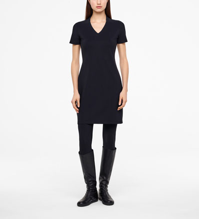 Sarah Pacini KNIELANGES KLEID - V-AUSSCHNITT Vorne