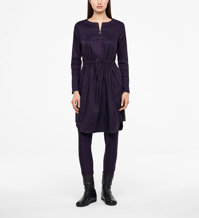 Sarah Pacini STRETCH LINEN DRESS Front
