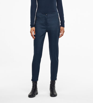 Sarah Pacini HOSE AUS STRETCHLEINEN - SCHLITZE Vorne