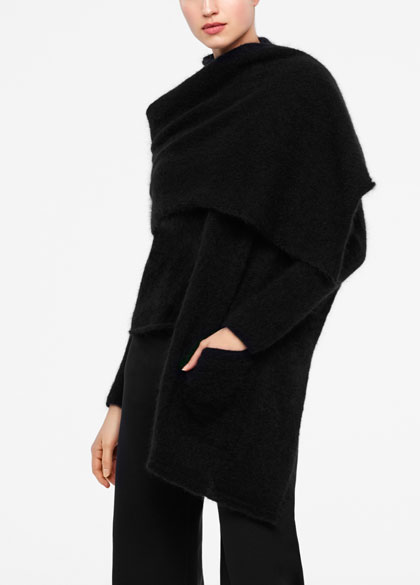 Sarah Pacini Mohair-merino scarf - shawl-style - front