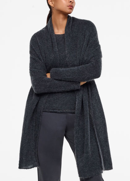 Sarah Pacini Mohair-merino scarf - front