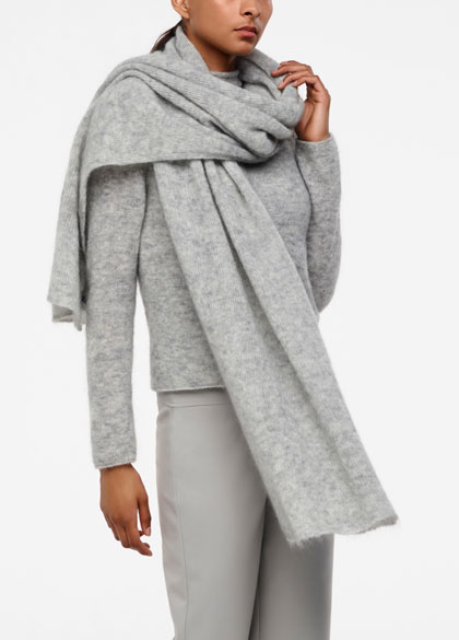 Sarah Pacini Mohair-merino scarf - front