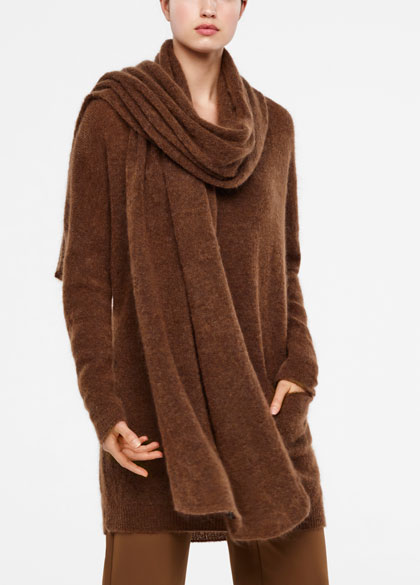 Sarah Pacini Mohair-merino scarf - front