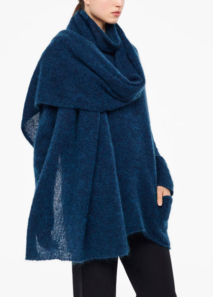Sarah Pacini Mohair-merino scarf - front