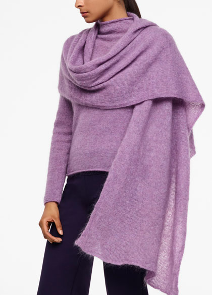 Sarah Pacini Mohair-merino scarf - front