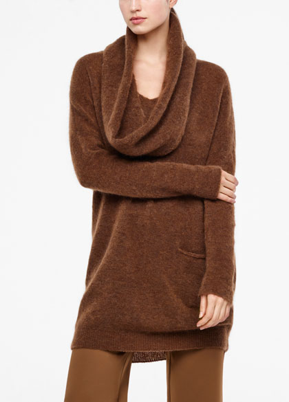 Sarah Pacini Mohair-merino collar - front