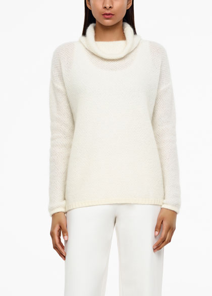 Sarah Pacini Mohair-merino sweater - brilliant knitting - front