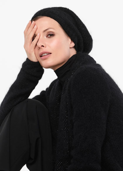 Sarah Pacini Mohair-merino cap - brilliant knitting - front