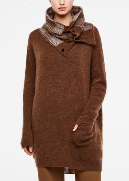 Sarah Pacini Collar - honeycomb jacquard - front