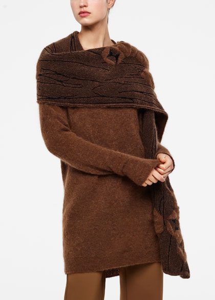 Sarah Pacini Jacquard scarf - front