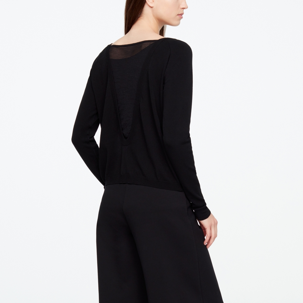 Sarah Pacini CARDIGAN - DOS TRANSLUCIDE Derrière
