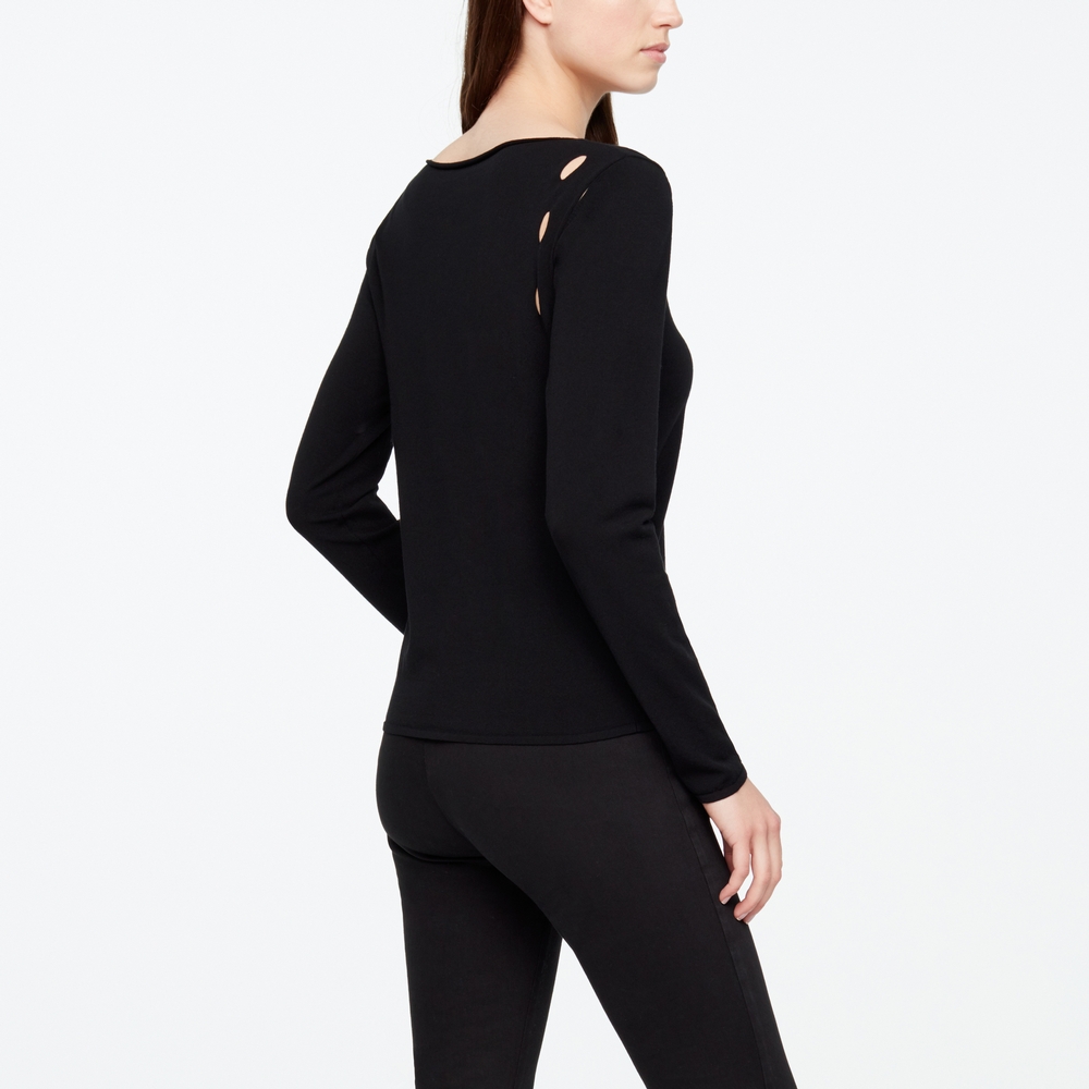 Sarah Pacini PULL MANCHES LONGUES - DÉCOUPES Derrière