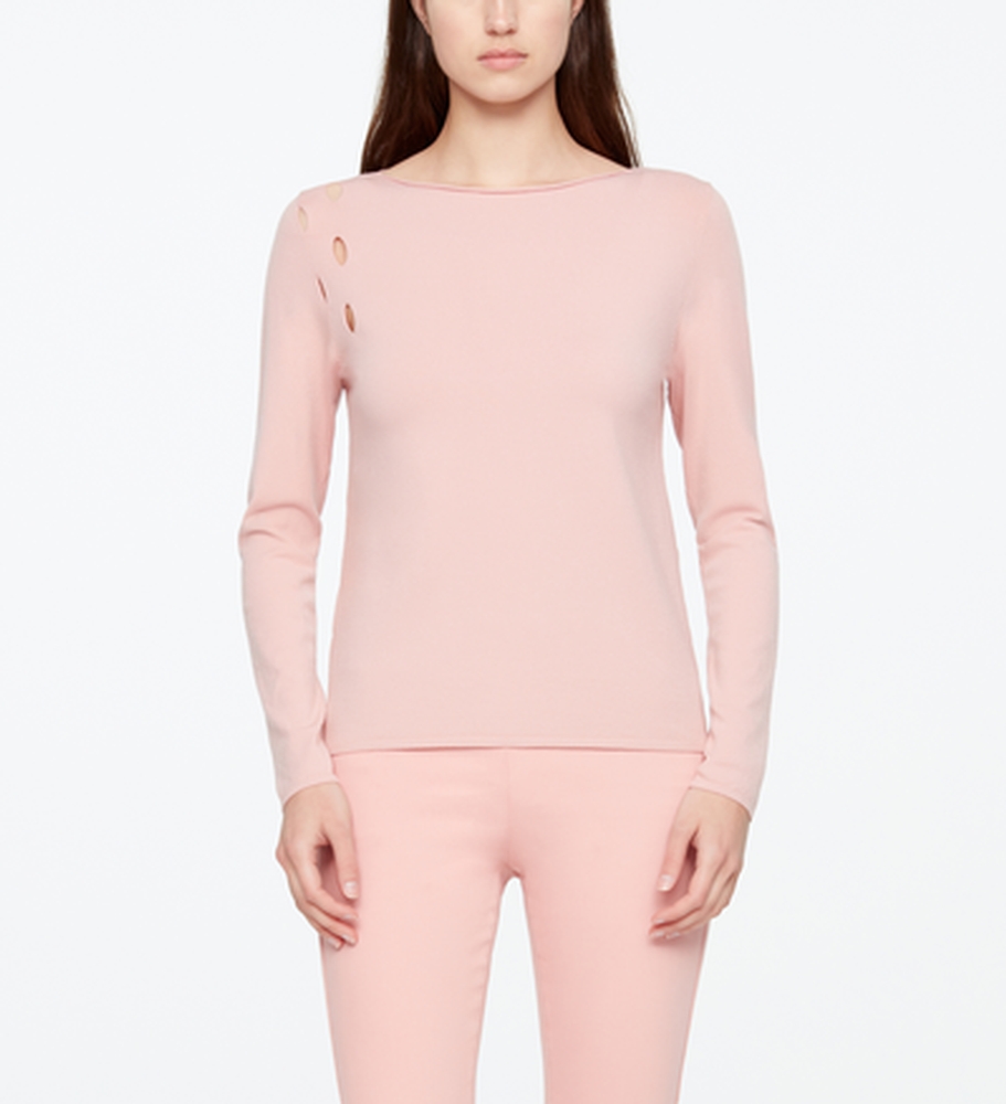 Sarah Pacini PULL MANCHES LONGUES - DÉCOUPES De face
