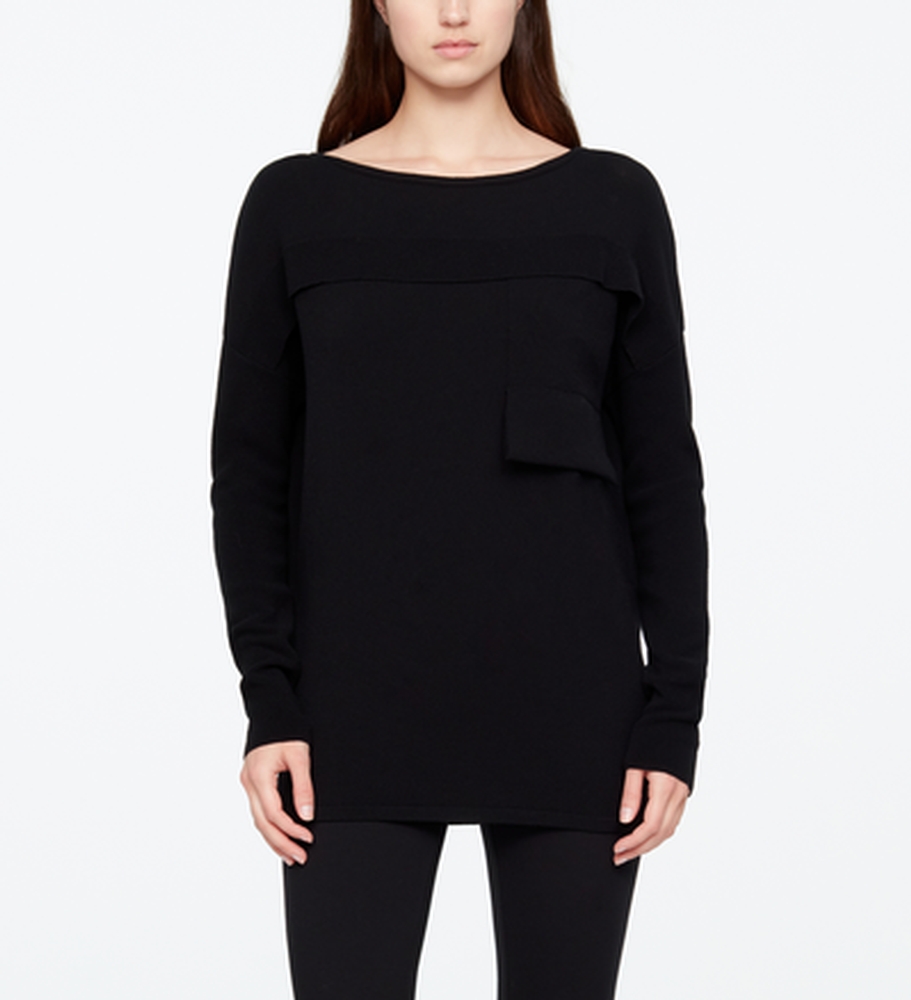 Sarah Pacini PULL MANCHES LONGUES - RAYURE De face