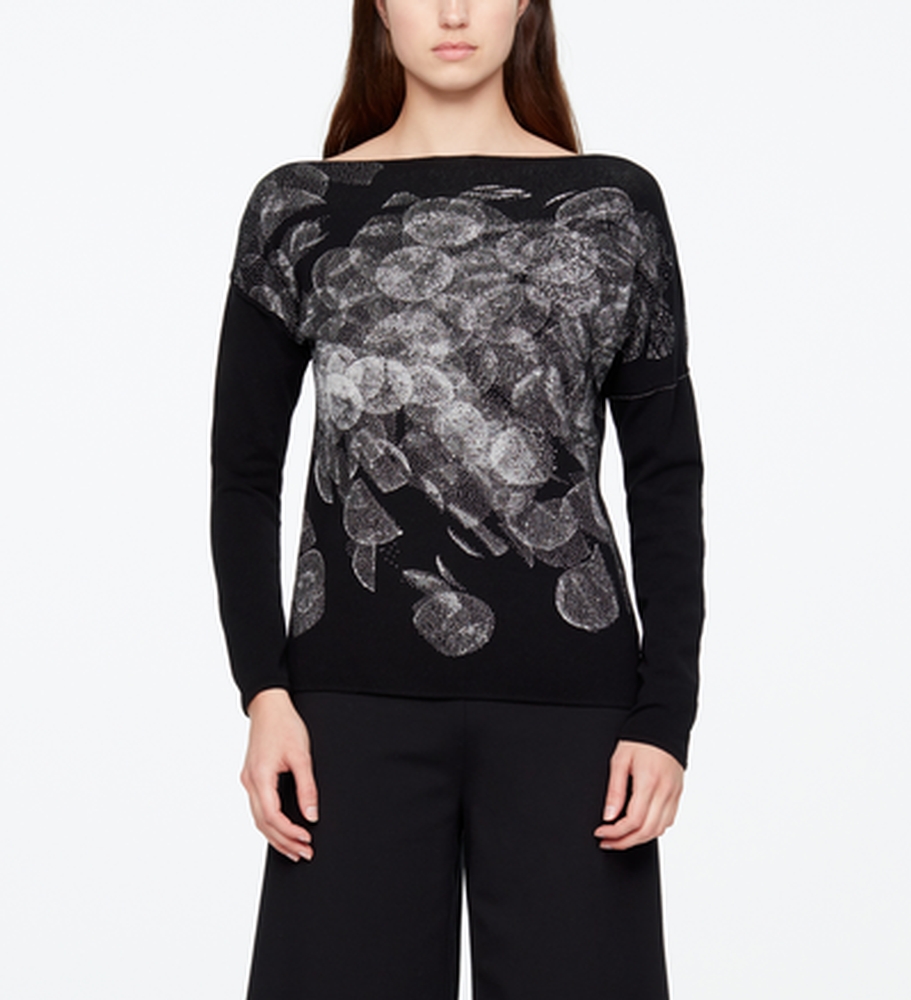 Sarah Pacini PULL ASYMÉTRIQUE - JACQUARD De face