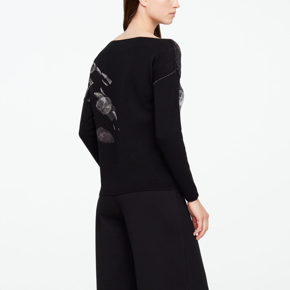 Sarah Pacini PULL ASYMÉTRIQUE - JACQUARD Derrière