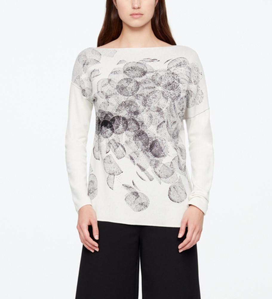 Sarah Pacini PULL ASYMÉTRIQUE - JACQUARD De face