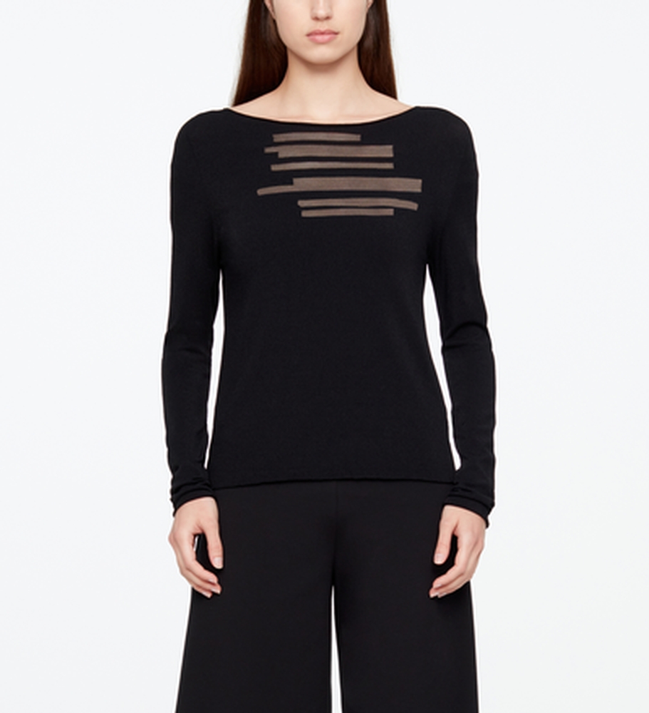 Sarah Pacini PULL - RAYURES MESH De face