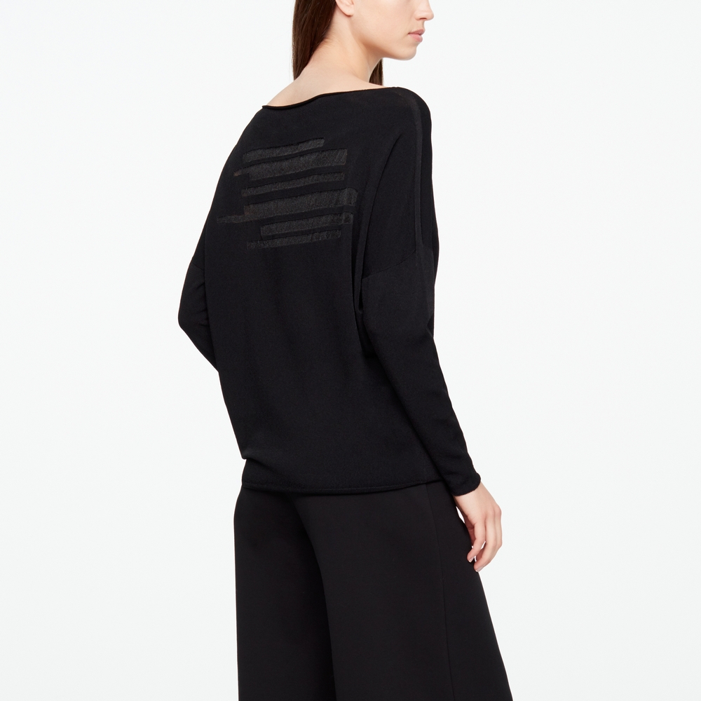 Sarah Pacini PULL LONG - RAYURES MESH Derrière