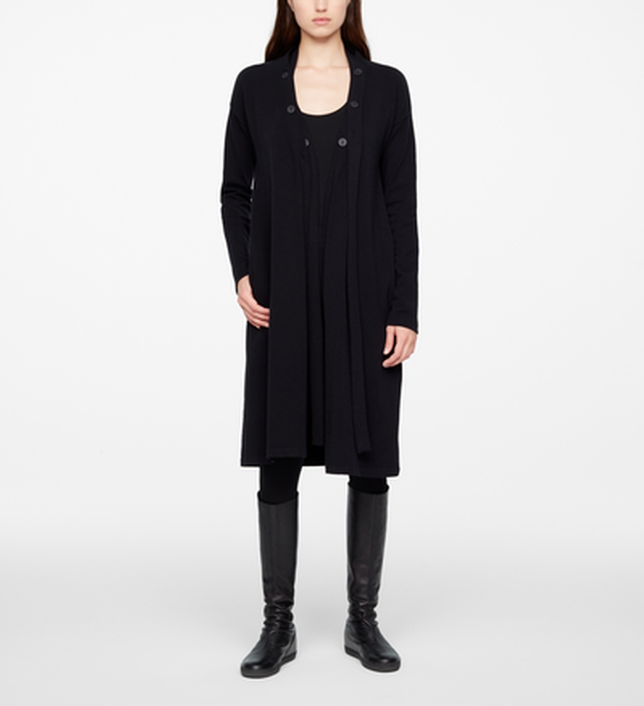 Sarah Pacini LONG CARDIGAN - CEINTURE DÉTACHABLE De face