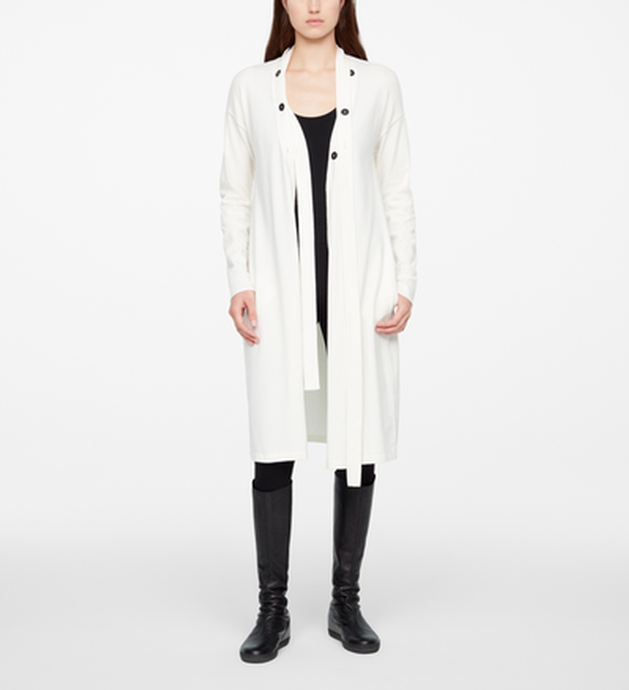Sarah Pacini LONG CARDIGAN - CEINTURE DÉTACHABLE De face