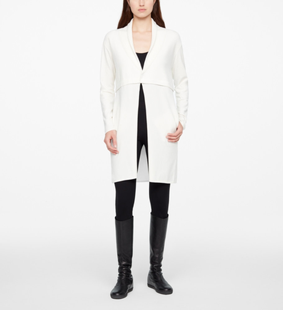 Sarah Pacini CARDIGAN - COL CHÂLE De face